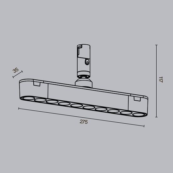Трековый светильник Technical TR203-1-10W3K-S-B