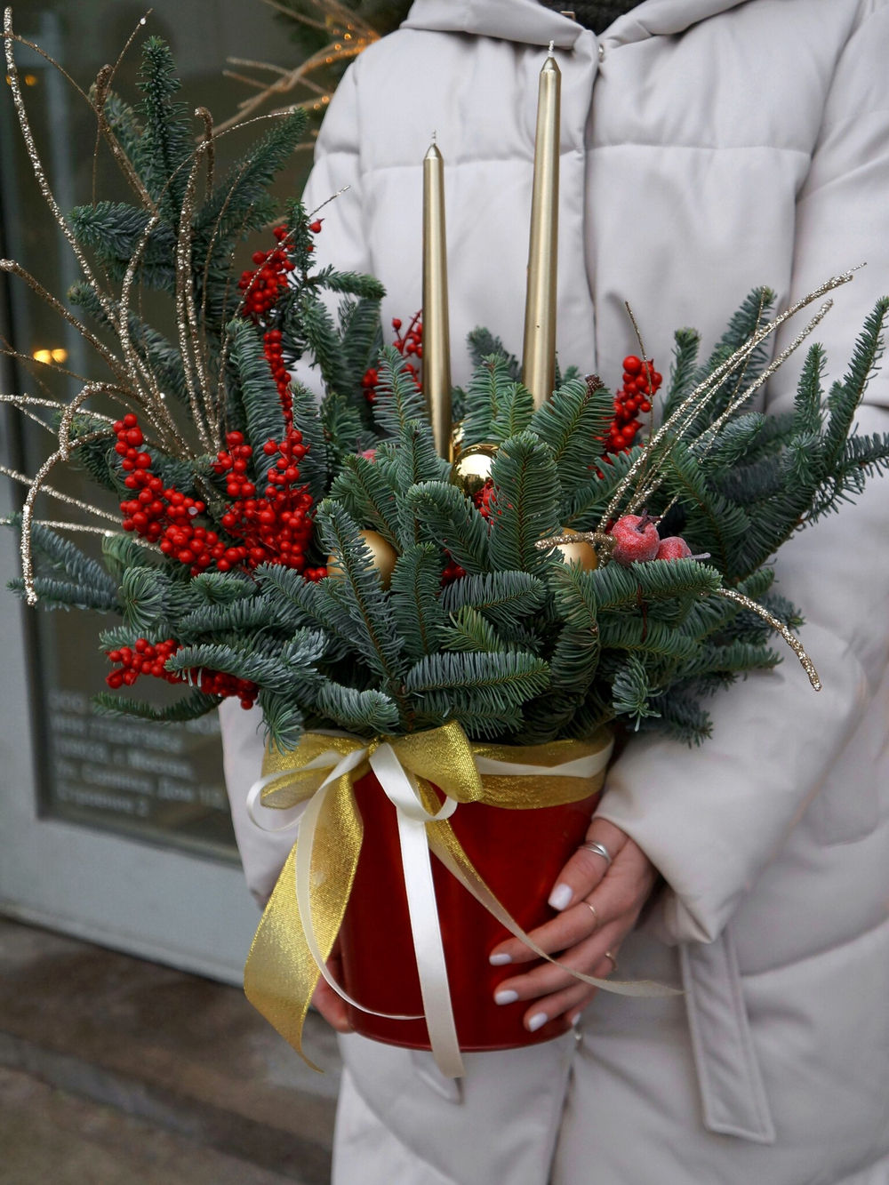 Большая композиция со свечами