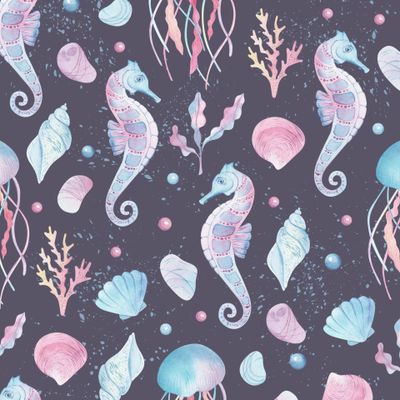 Морской конек и медуза (Design by Nastiya Maki)