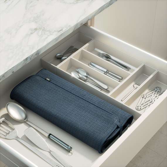 Коврик для сушки посуды udry, 46х61 см, синий