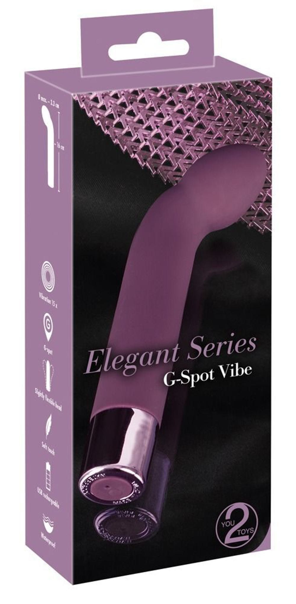 Фиолетовый G-стимулятор с вибрацией G-Spot Vibe - 16 см. (Цвет: фиолетовый)