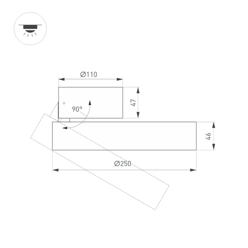 Светильник SP-RONDO-FLAP-R250-30W Day4000 (WH, 110 deg) (Arlight, IP40 Металл, 3 года) 028168