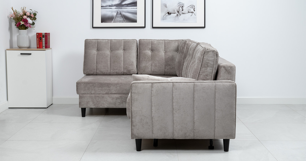 Арно Диван - кровать угловой (Арт. ТД 563 Лаки 02 (серый жемчуг))