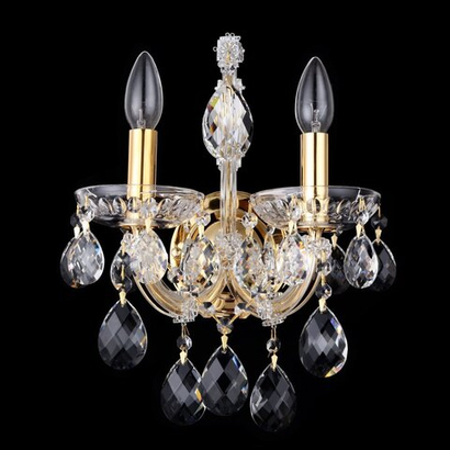 Настенный светильник Crystal Lux ISABEL AP2 GOLD/TRANSPARENT
