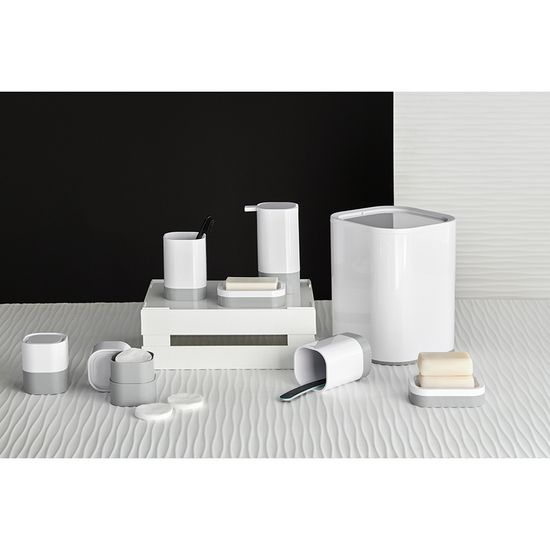 Мыльница tyer, белая/серая