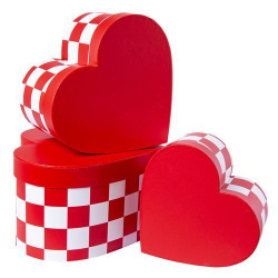 Коробка сердце "Клетка" 21*18,7*12,3