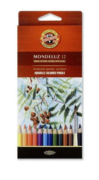 Набор акварельных карандашей MONDELUZ FRUIT 12 цветов в картонной коробке