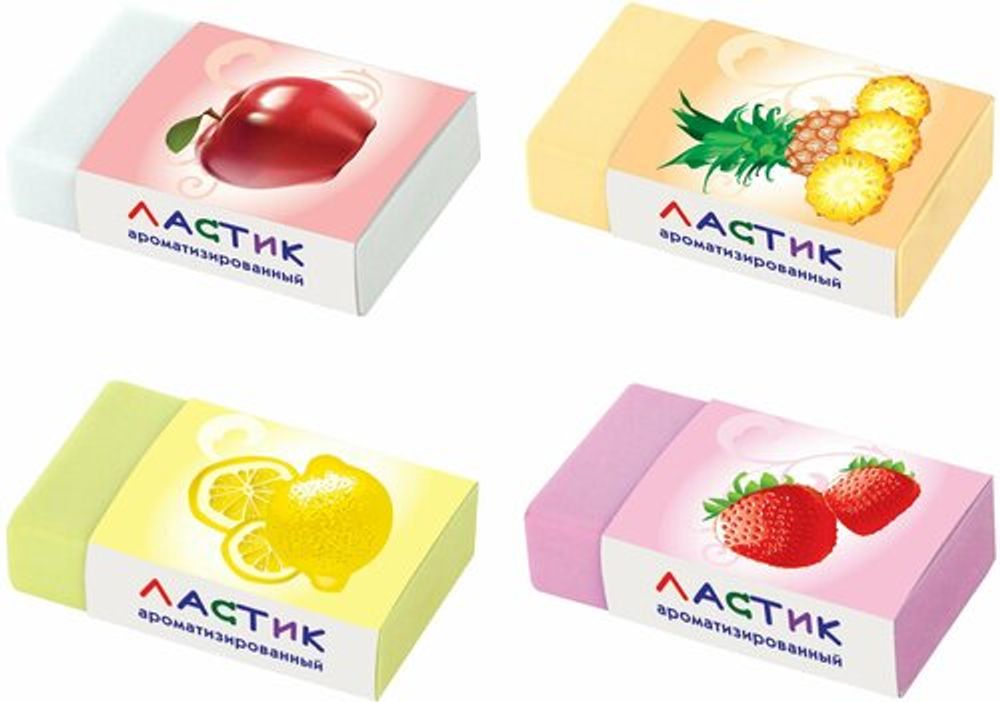 Ластик ароматизированный 5цв
