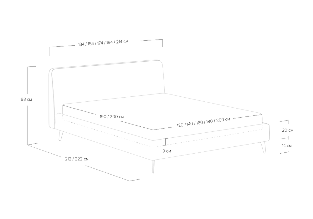 Кровать Boston (180x200)