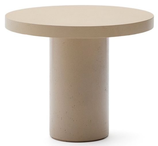Aiguablava Круглый стол из бежевого цемента Ø90 см Испания La Forma
