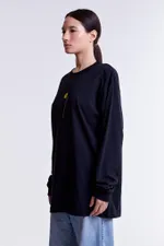 Лонгслив Гербарий Одуванчик Синий