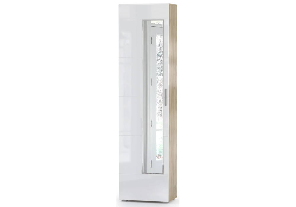 Шкаф Лайн 08.122 дуб серый craft K 002 PW / белый глянец пвх