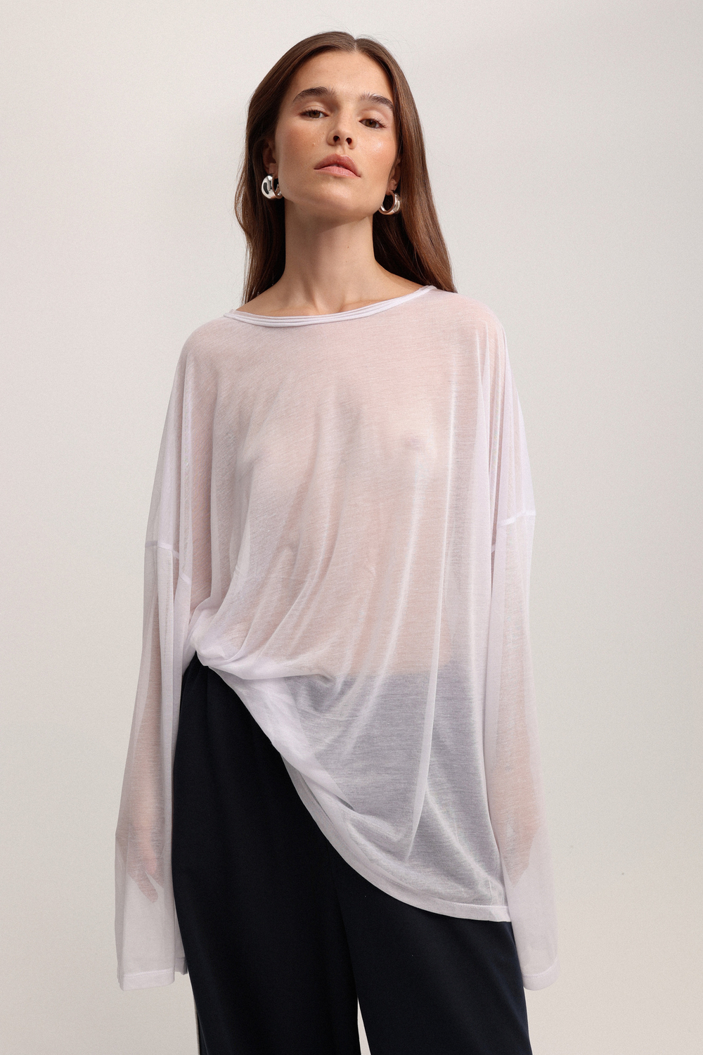 Лонгслив прозрачный