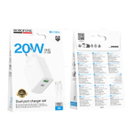 Зарядное устройство на Type-C PD20W+QC3.0 Borofone BA106A (white)