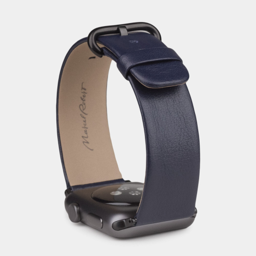 Ремешок для Apple Watch 44/45/46 mm из кожи теленка, цвета индиго