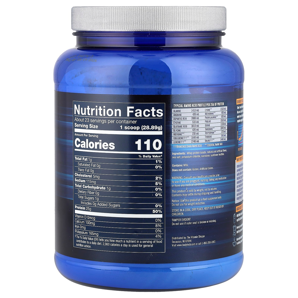 BodyTech, Изолят сывороточного протеина, французская ваниль, 680 г (1,5 фунта)