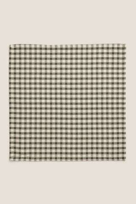 ZARA HOME САЛФЕТКИ ИЗ ХЛОПЧАТОБУМАЖНОЙ ТКАНИ В КЛЕТКУ (УПАКОВКА ИЗ 2 ШТУК), ЗЕЛЕНЫЙ