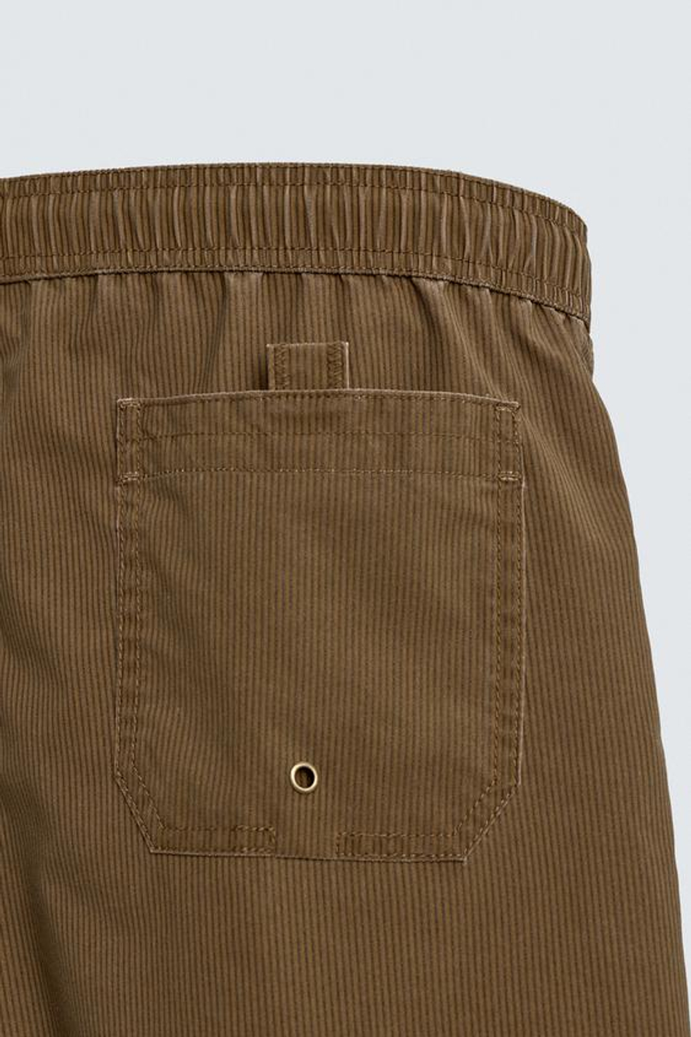 ZARA ДЛИННЫЕ ПЛАВКИ В ПОЛОСКУ С ЭФФЕКТОМ ПОТЕРТОСТИ, СВЕТЛО-КОРИЧНЕВЫЙ