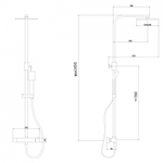 Душевая стойка ABBER Daheim AF8260SPL с термостатом без излива, сатин