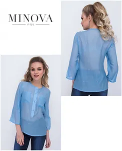 Рубашка 1039-голубой Minova