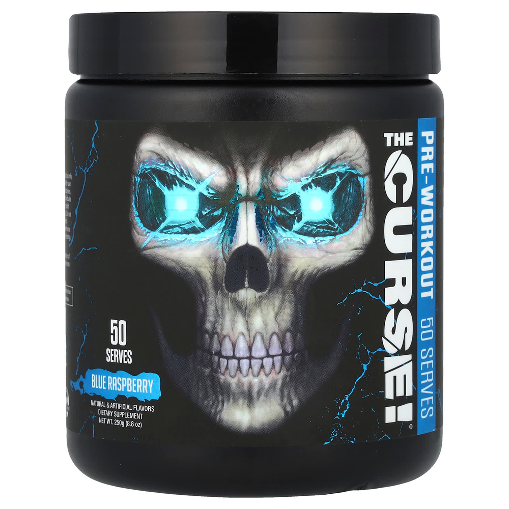 JNX Sports, The Curse!®, предтренировочный комплекс, со вкусом голубой малины, 250 г (8,8 унции)