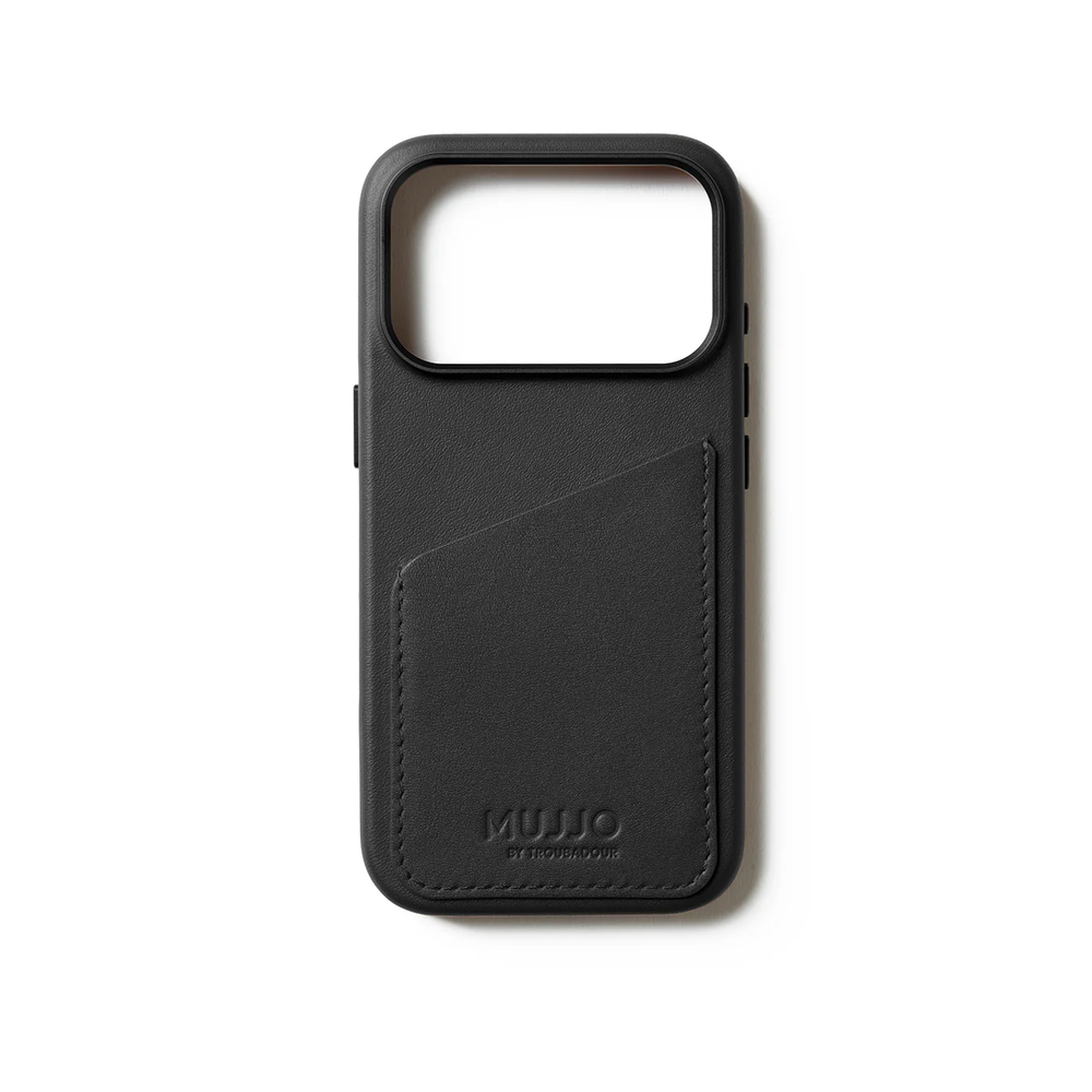 Чехол Mujjo Wallet Leather для iPhone 17 Pro черный