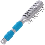 Расческа массажная «Lavanda», вентиляционная, цвет ручки голубой, 23,5 см