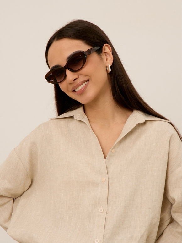 Очки солнцезащитные, коричневые