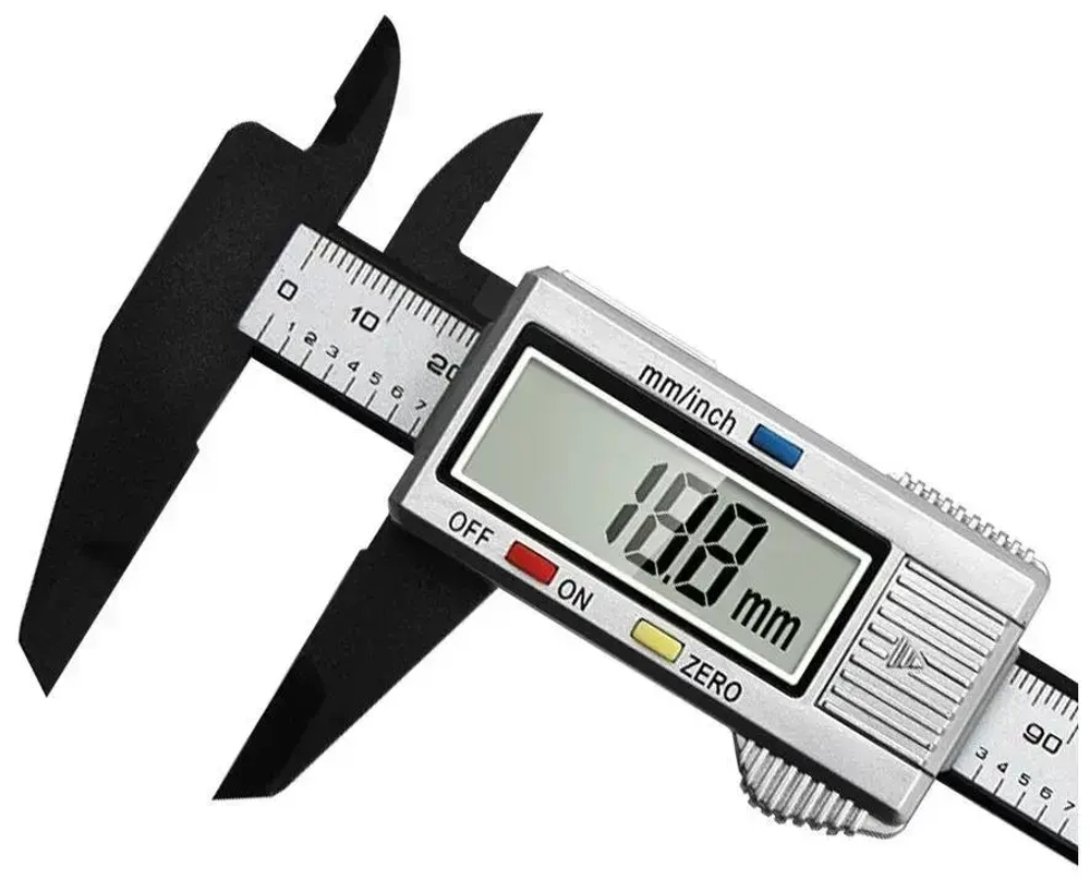 Штангенциркуль электронный цифровой 0-150 мм, ЖК-экран серый