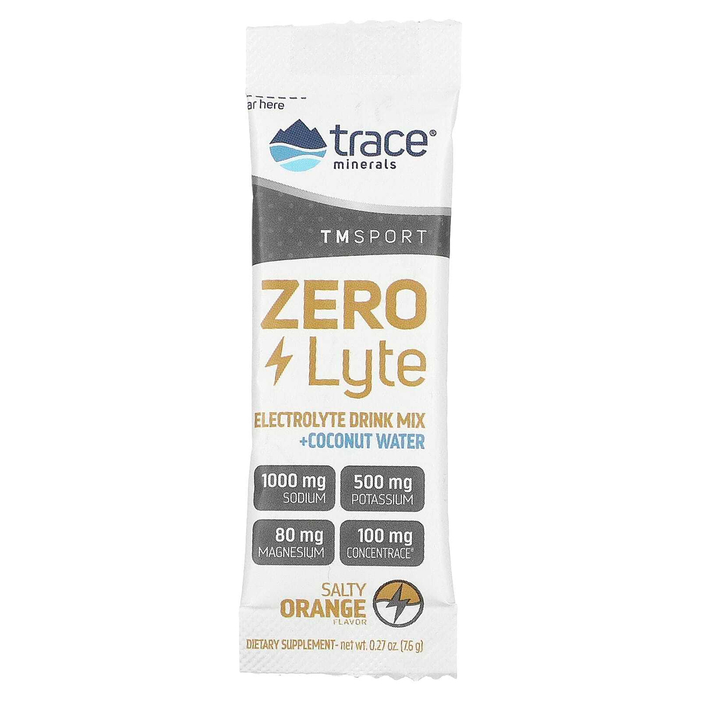 Trace, TM Sport, ZeroLyte, смесь для приготовления напитков с электролитами, соленый апельсин, 30 пакетиков по 7,6 г (0,27 унции)