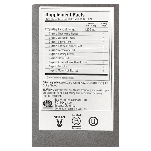 Yogi Tea, тыква, со специями, без кофеина, 16 чайных пакетиков, 32 г (1,12 унции)