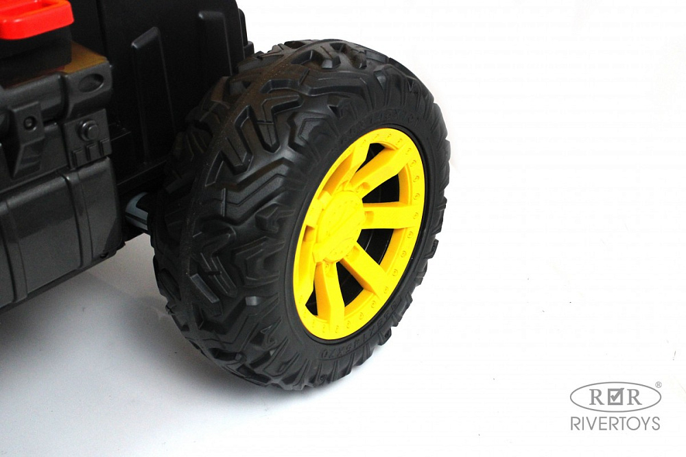 Детский электромобиль RiverToys K777AM желтый