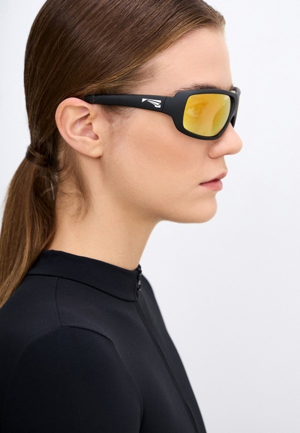 Спортивные очки LiP FLO / Matt Black - Mustard / PC Photochromic / ecLiPse Series ML Red Brown Lens