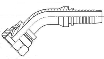 Фитинг для рвд DN 16 BSP (Г) 3/4 (45) POWERMASTER