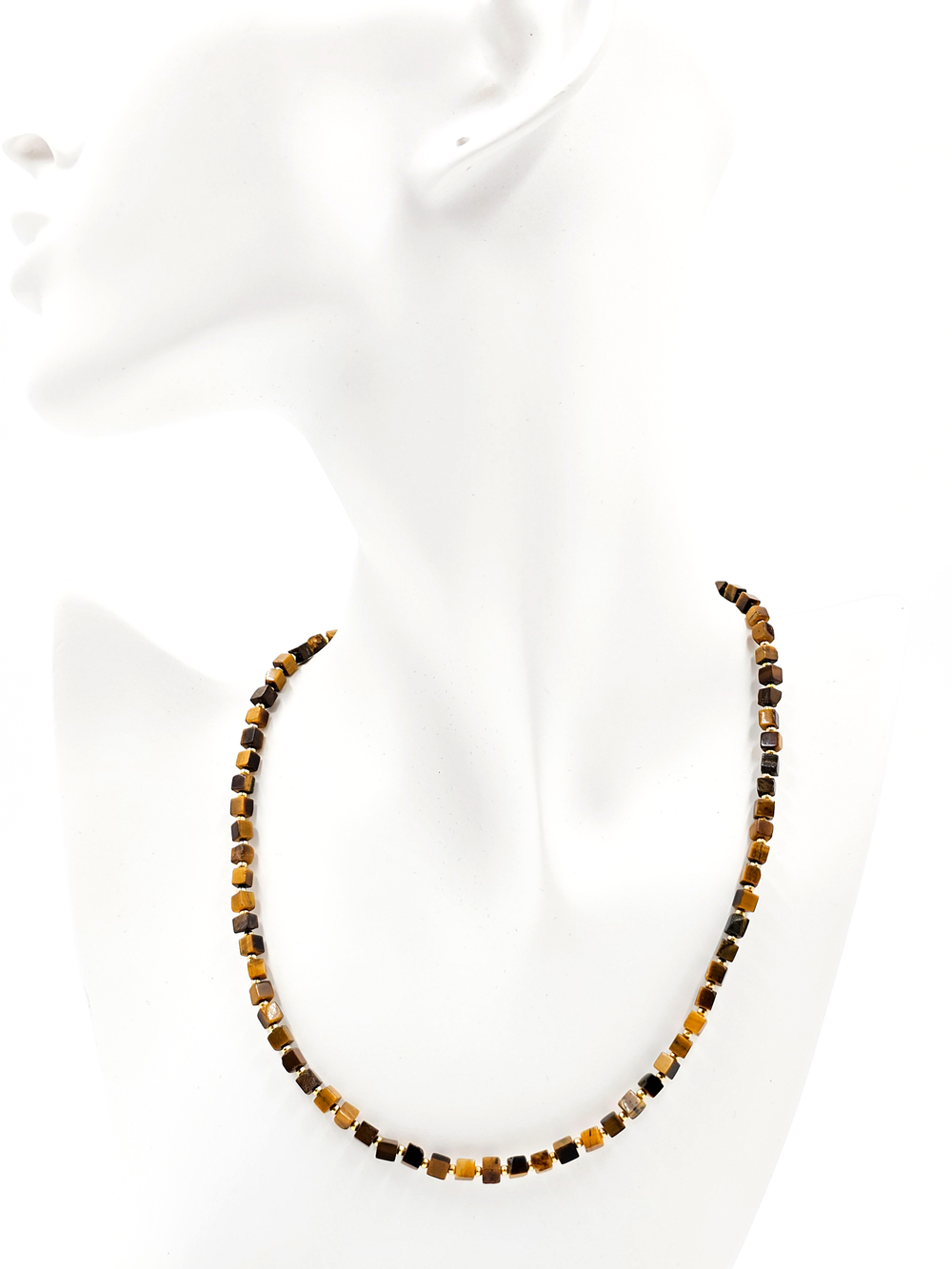 Чокер на шею из камня тигровый глаз