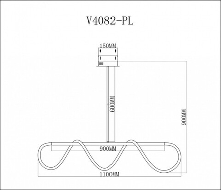 Светильник на штанге Moderli TRUE V4082-PL