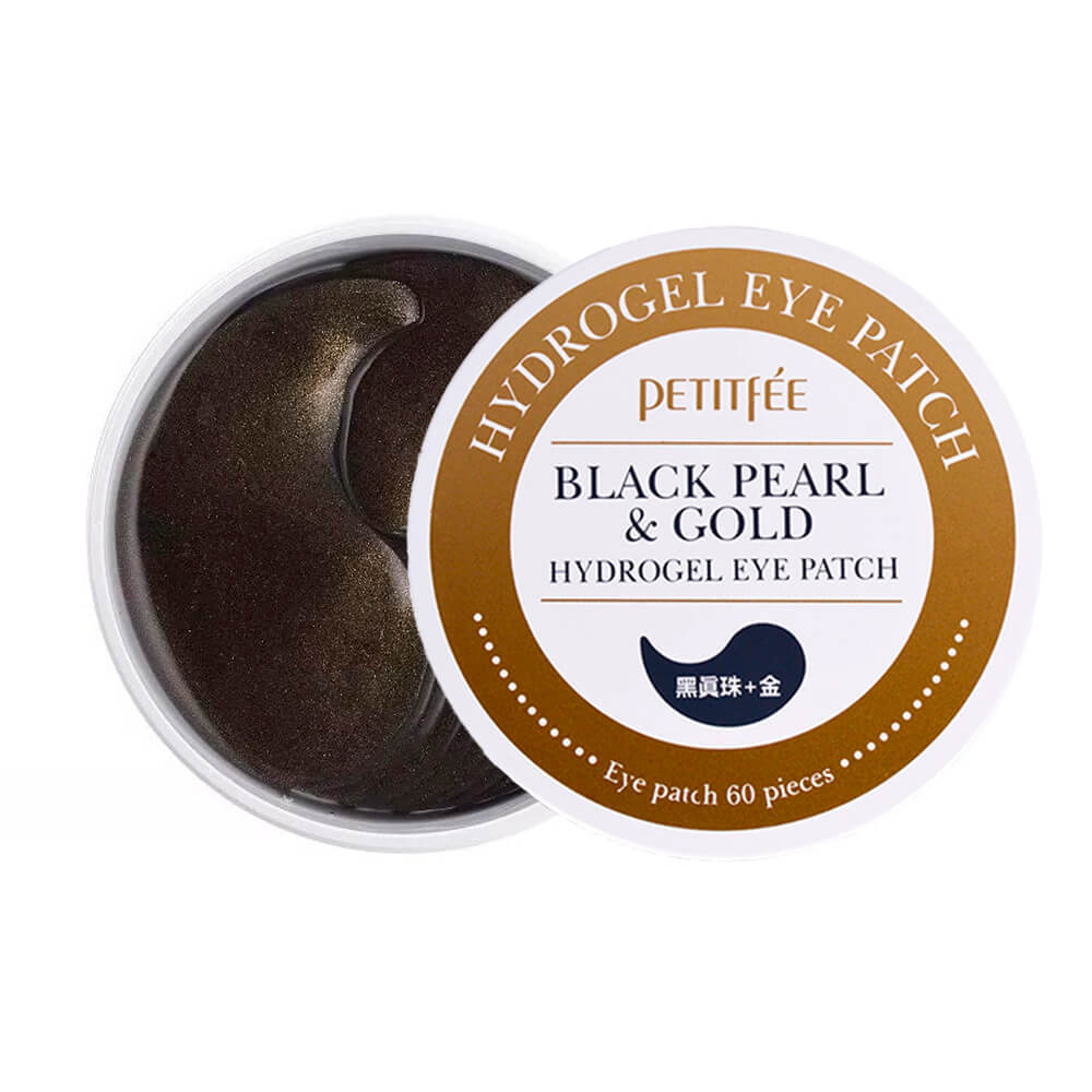 Гидрогелевые патчи для век с чёрным жемчугом Petitfee Black Pearl & Gold Hydrogel Eye Patch 60 шт.