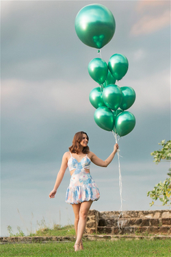 Шар (12''/30 см), Reflex, Зеркальный блеск, Аврора грин (932), хром, 50 шт.