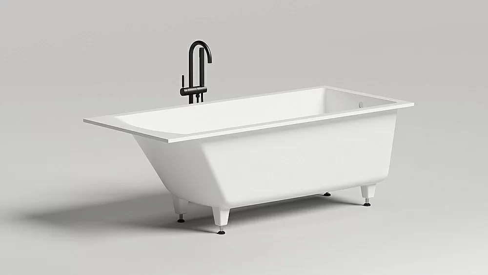 Ванна Salini Cascata S-Stone 170x75 104123M белая матовая