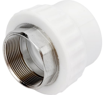 Муфта комбинированная ППР 63 х 2" ВР VALFEX PP-R белая полипропиленовая соединительная