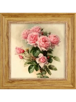 Картина настенная интерьерная в раме "под дерево" 26*26 см