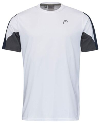Футболка для мальчика теннисная Head Club 22 Tech T-Shirt Boys - white/dark blue
