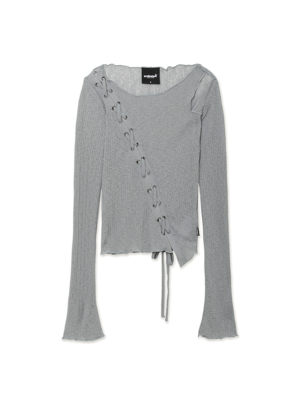 Женский Джемпер Grey Lace Up Asymmetric
