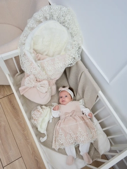 Конверт на выписку зима для новорожденных девочек