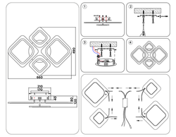 Ambrella Потолочный светодиодный светильник с пультом Original FA4382