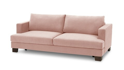 Диван Марсель Vivaldi 27 220*116*90 см, Розовый Велюр Еврокнижка Фиеста