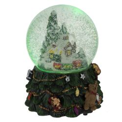 GAEM Фигурка декор в стекл шаре "Домики" (подсв, муз, вьюга, AAAх3 н/п), D 9.5 см, L11,5 W11,5 H15,5 см