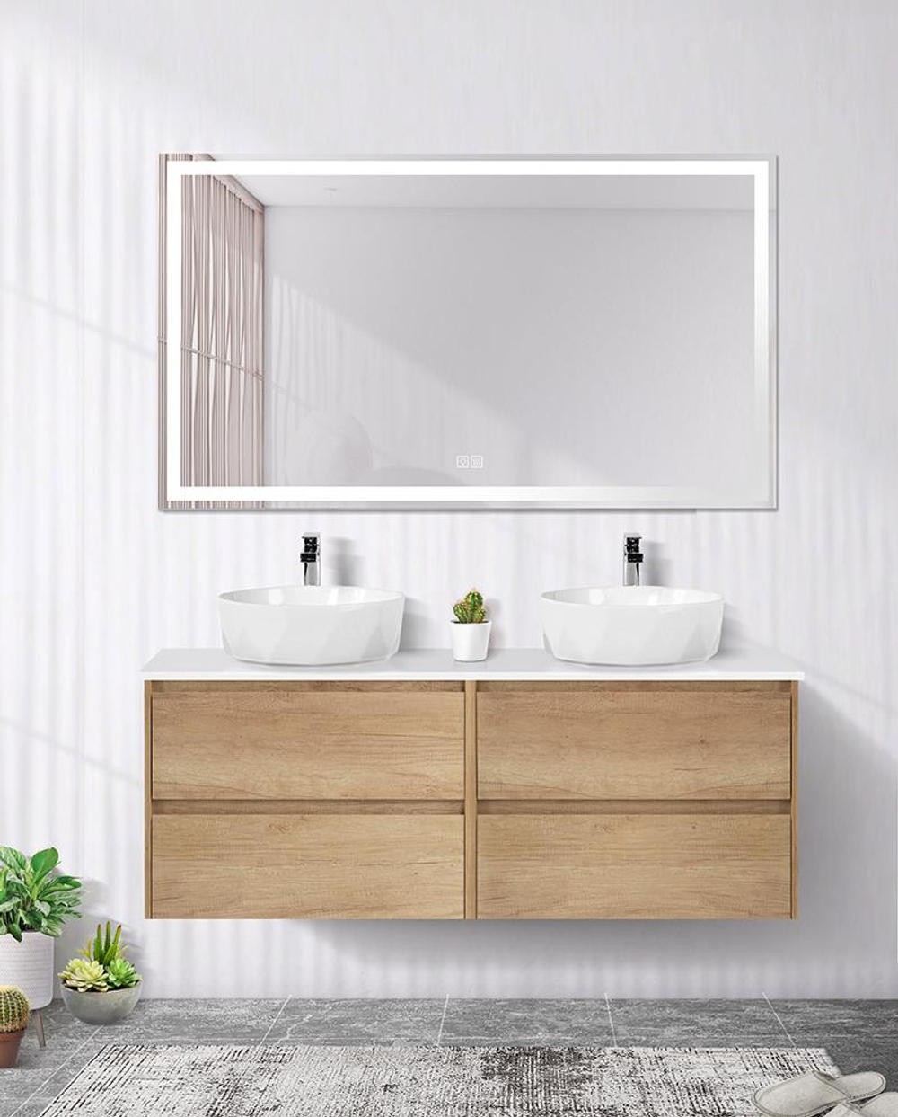 Мебель для ванной комнаты со столешницей BelBagno KRAFT-1200 Rovere Nebrasca Nature