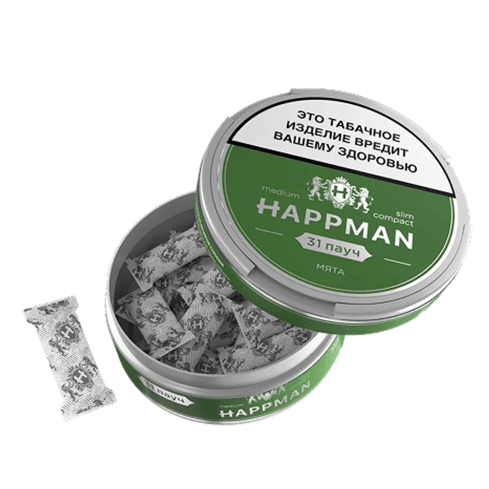 Happman Slim Medium 10гр. Жевательный табак с ароматом Мята (М)