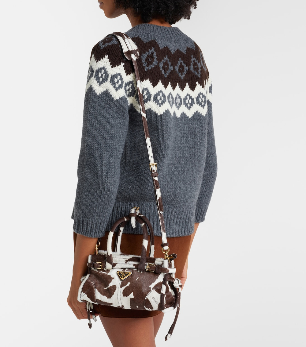 Cумка Prada Bonnie Mini Calf Hair Top-Handle